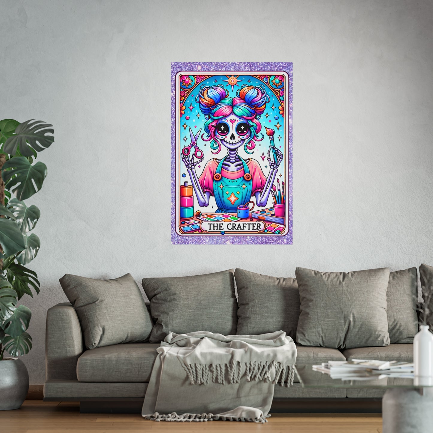 Crafty Skeleton Tarot Fine Art Poster
