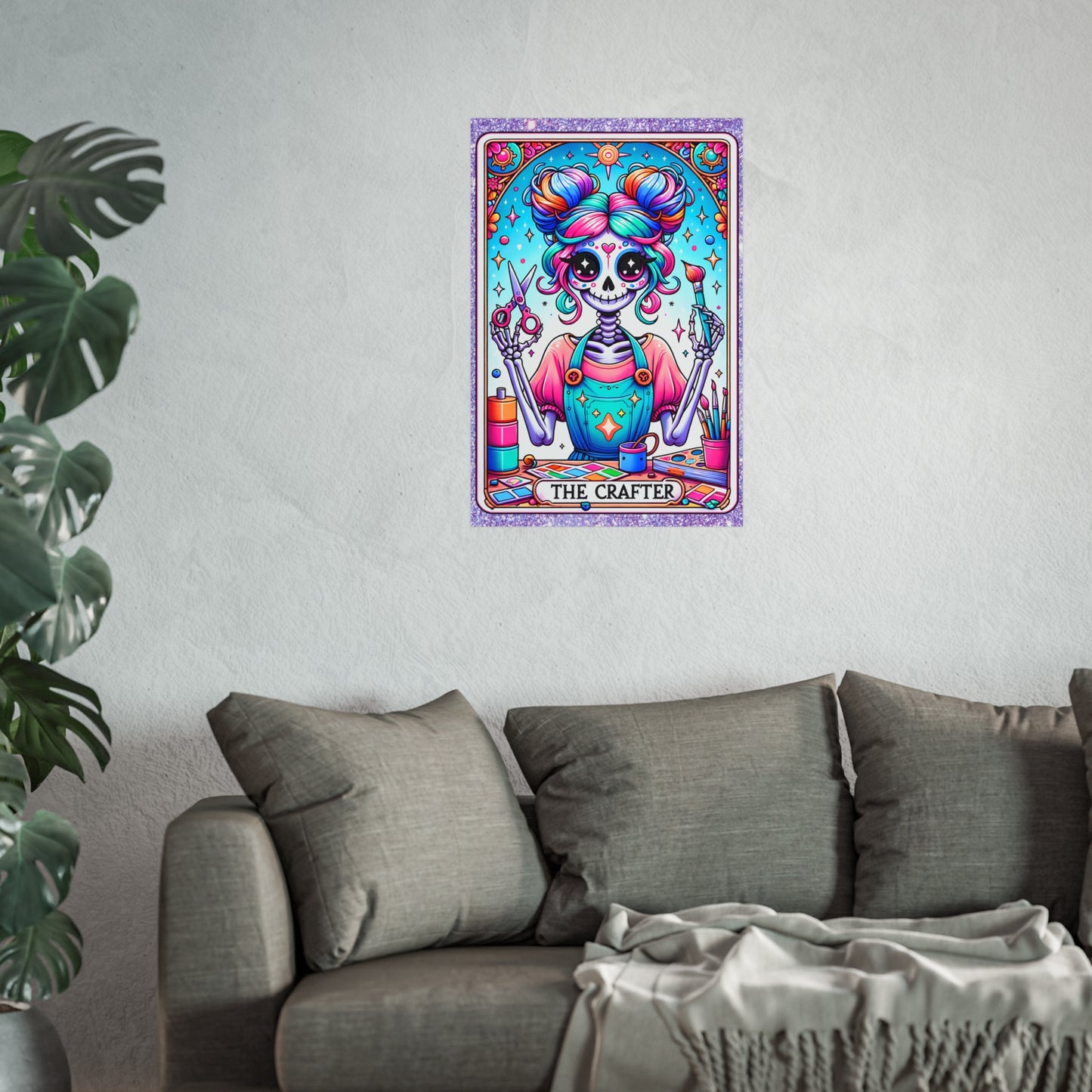 Crafty Skeleton Tarot Fine Art Poster