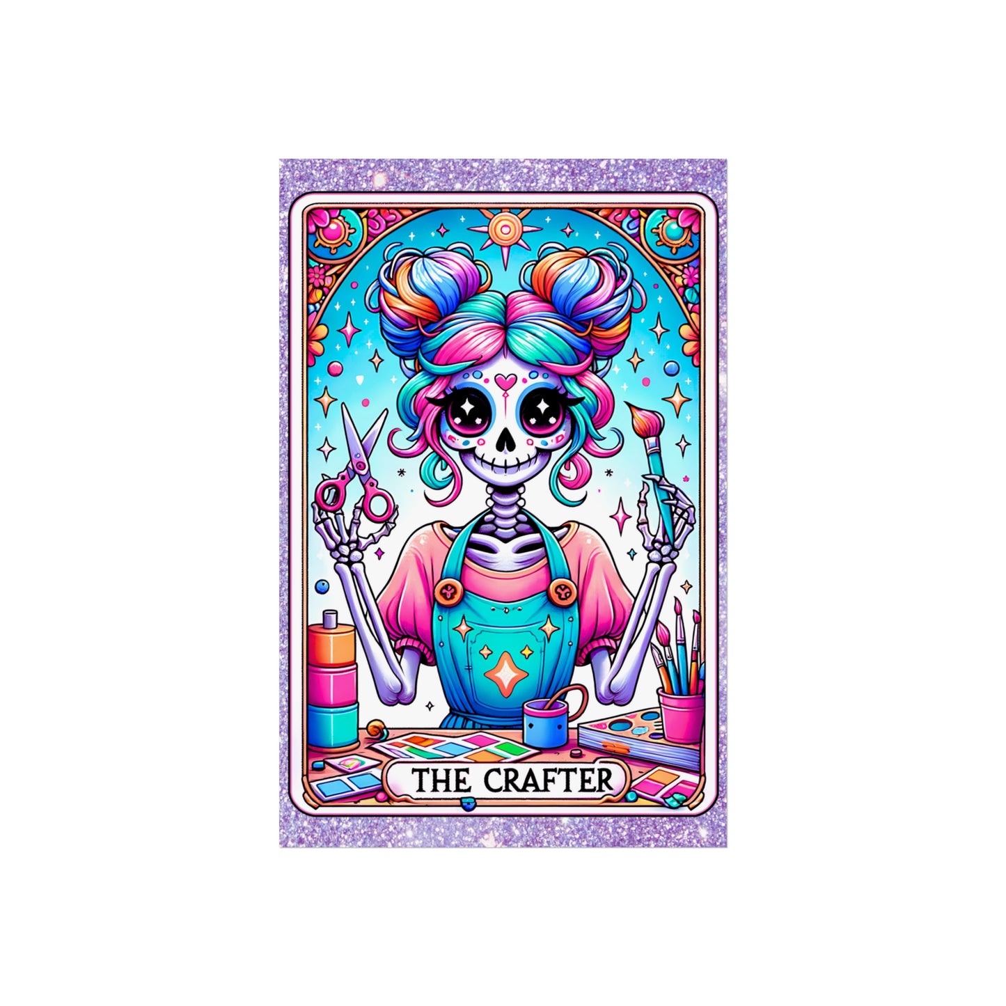 Crafty Skeleton Tarot Fine Art Poster