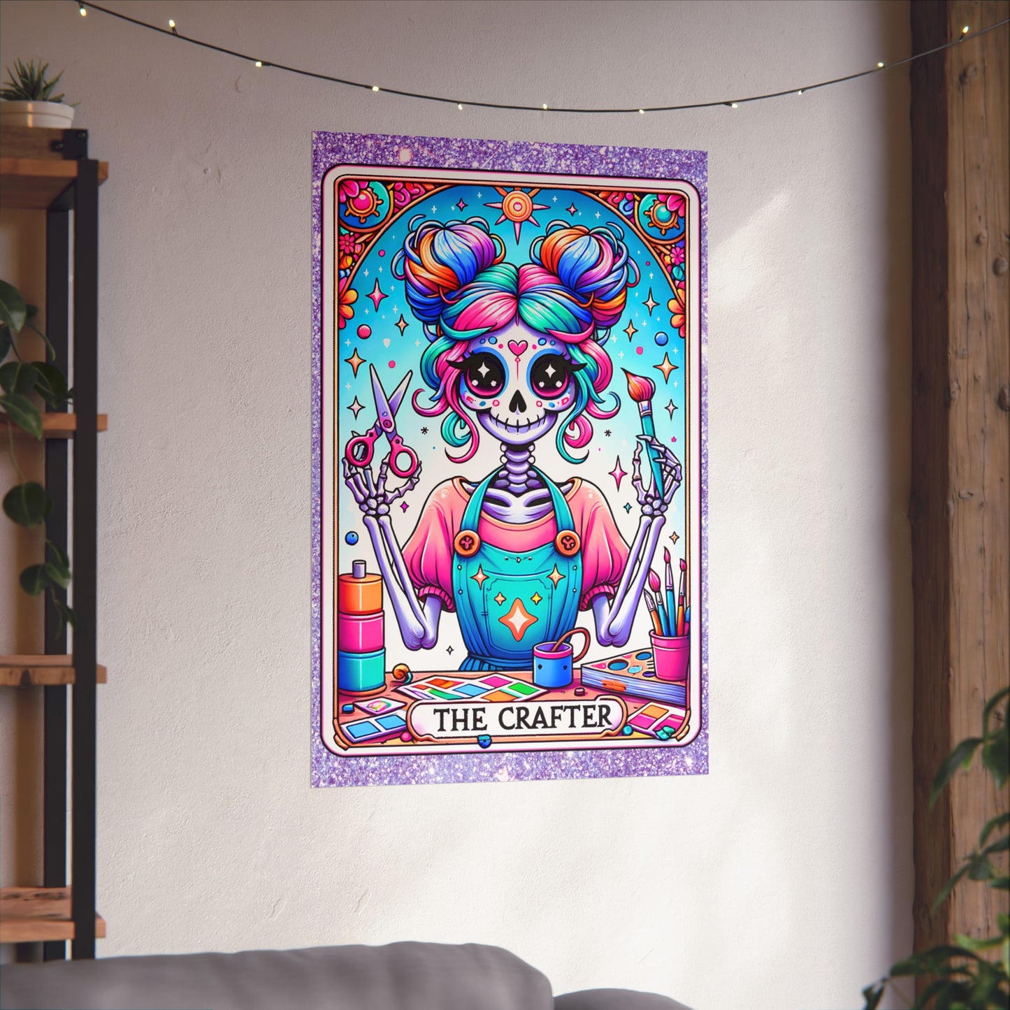 Crafty Skeleton Tarot Fine Art Poster