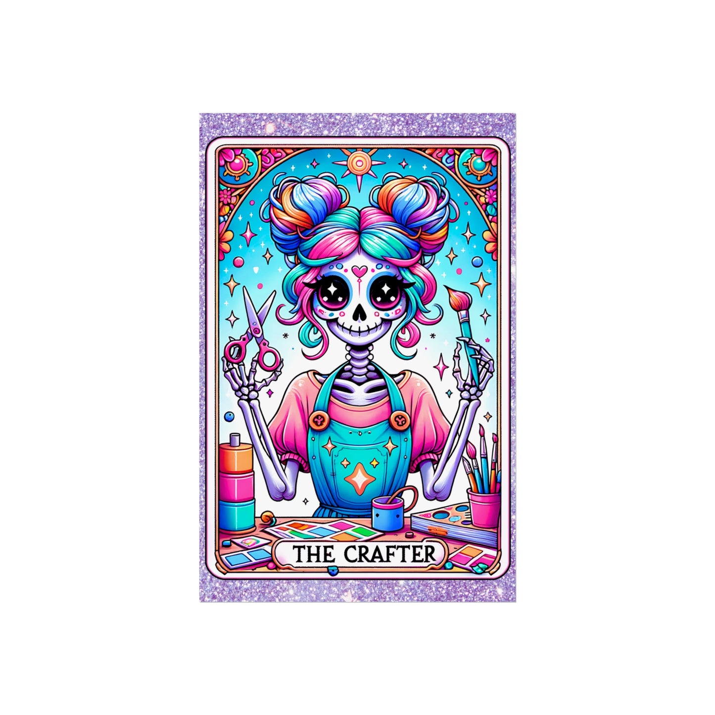 Crafty Skeleton Tarot Fine Art Poster