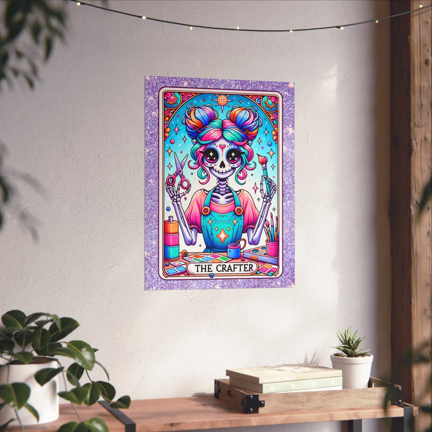 Crafty Skeleton Tarot Fine Art Poster