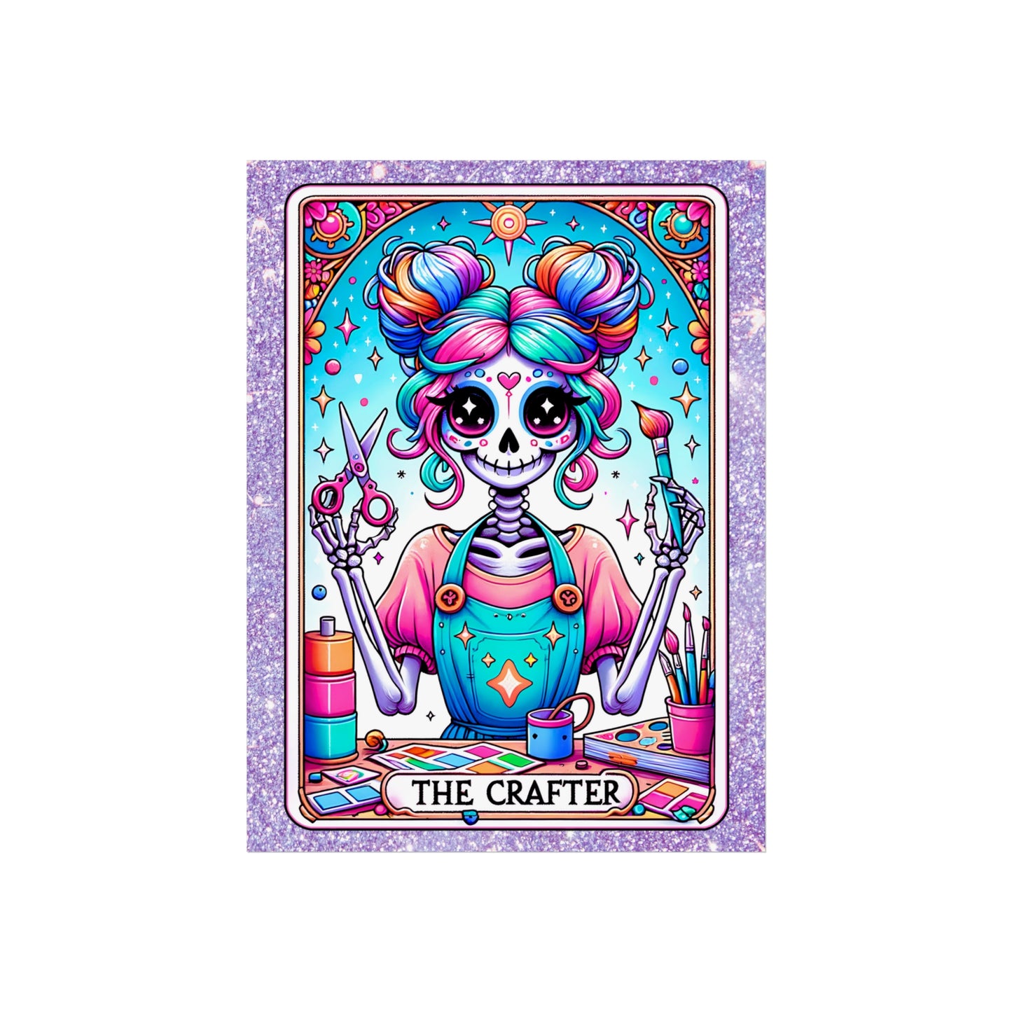Crafty Skeleton Tarot Fine Art Poster