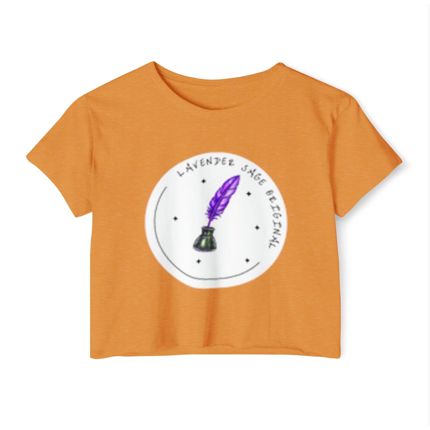 Lavender Sage Logo Women's Festival Crop Top - Unique Journals Inspired Design