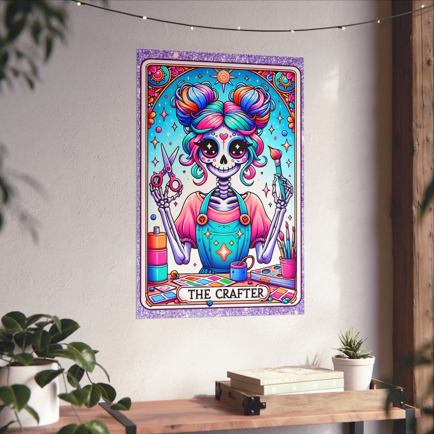 Crafty Skeleton Tarot Fine Art Poster