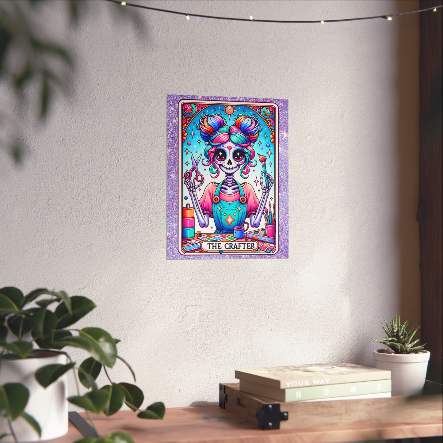Crafty Skeleton Tarot Fine Art Poster