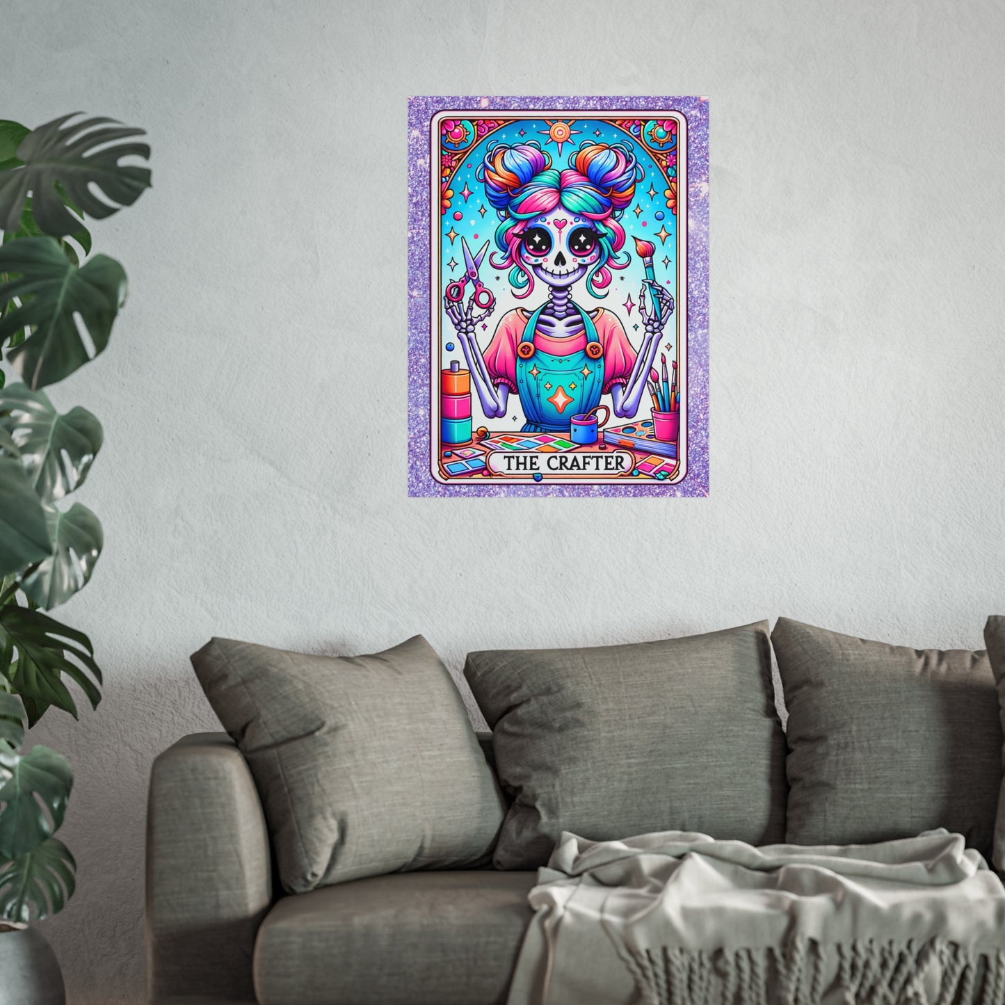Crafty Skeleton Tarot Fine Art Poster