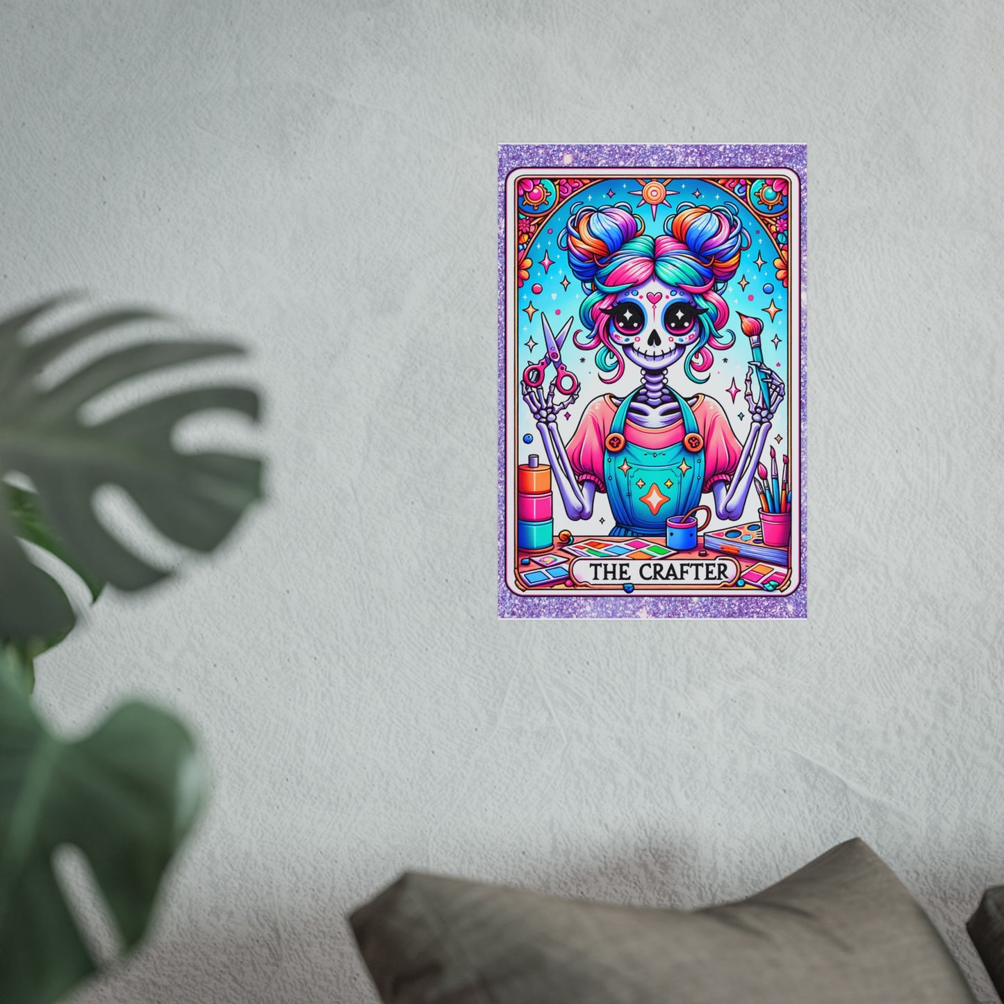 Crafty Skeleton Tarot Fine Art Poster