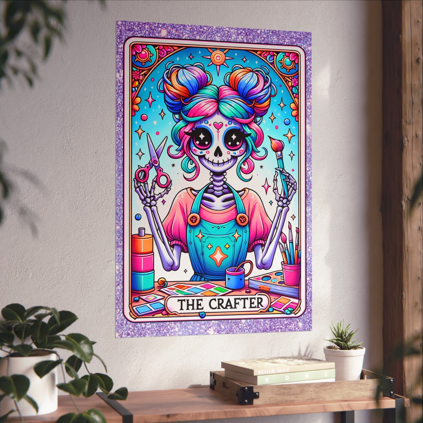 Crafty Skeleton Tarot Fine Art Poster