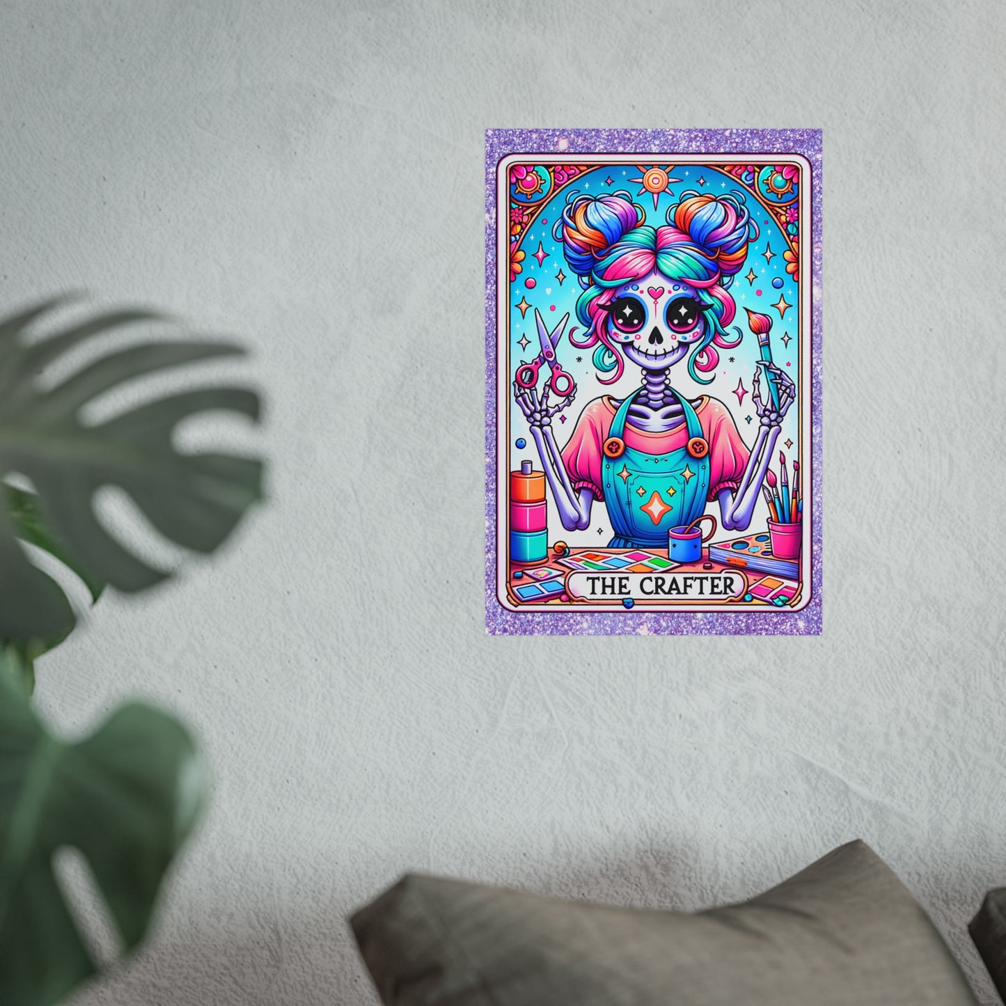 Crafty Skeleton Tarot Fine Art Poster