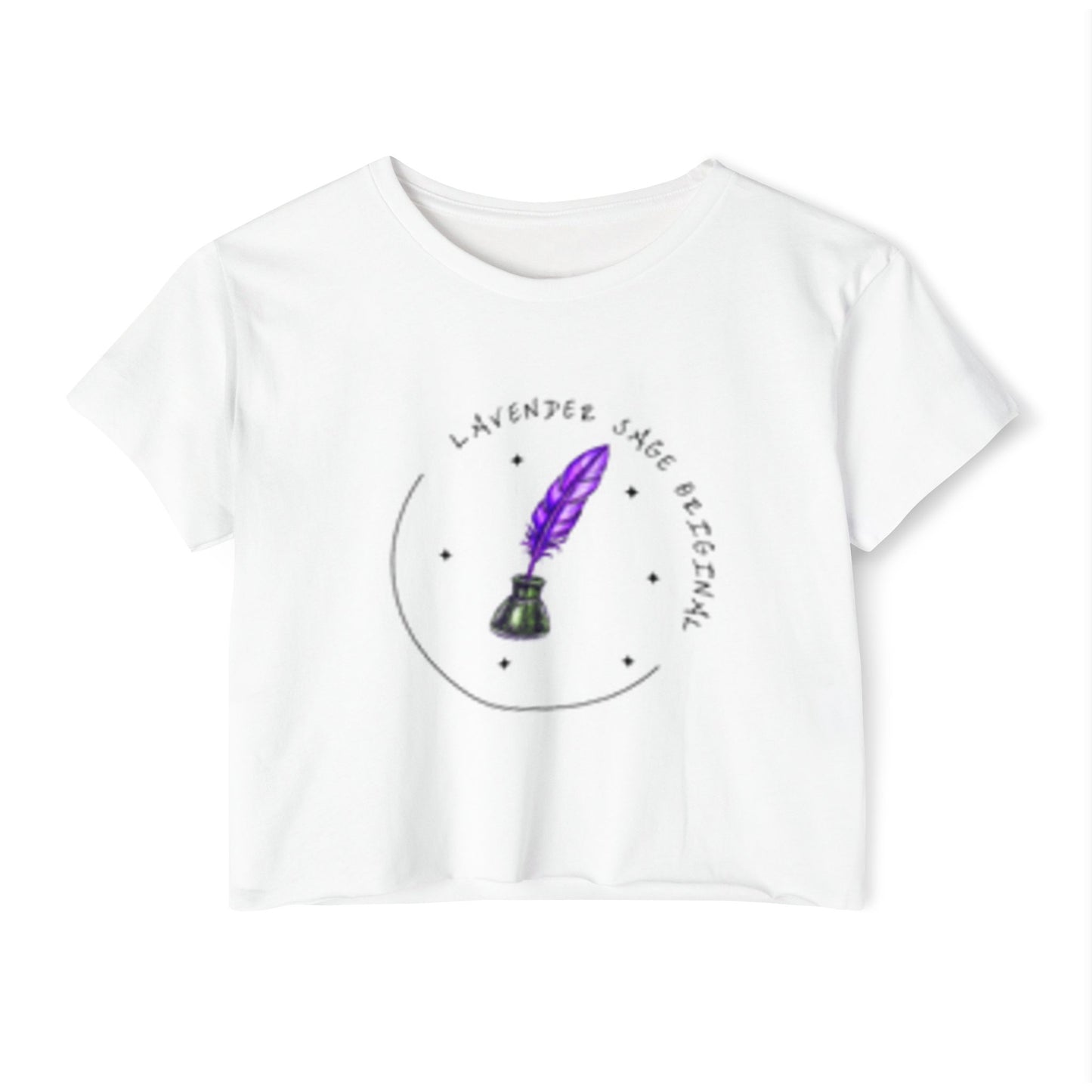 Lavender Sage Logo Women's Festival Crop Top - Unique Journals Inspired Design