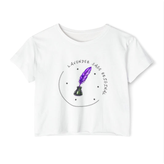Lavender Sage Logo Women's Festival Crop Top - Unique Journals Inspired Design