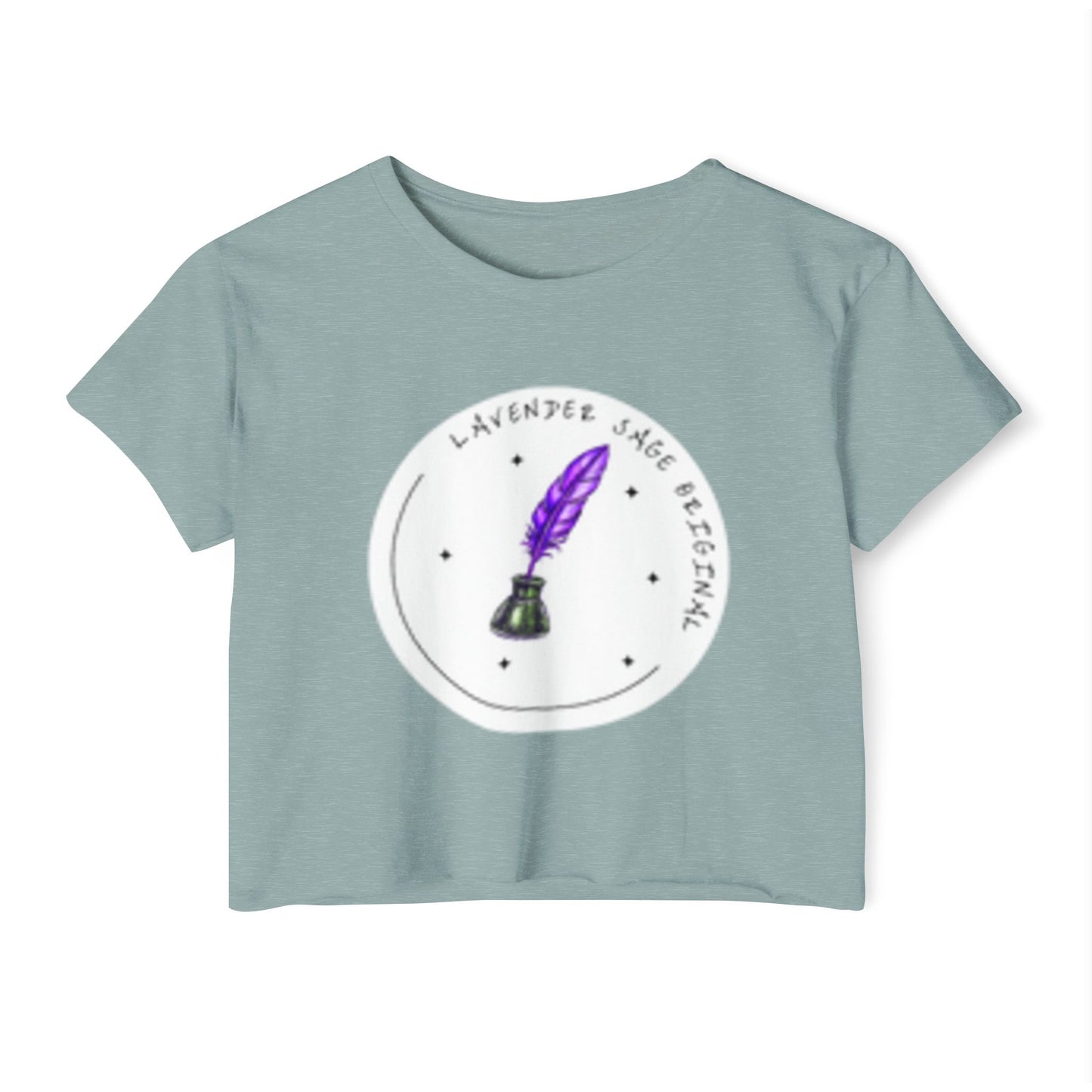 Lavender Sage Logo Women's Festival Crop Top - Unique Journals Inspired Design