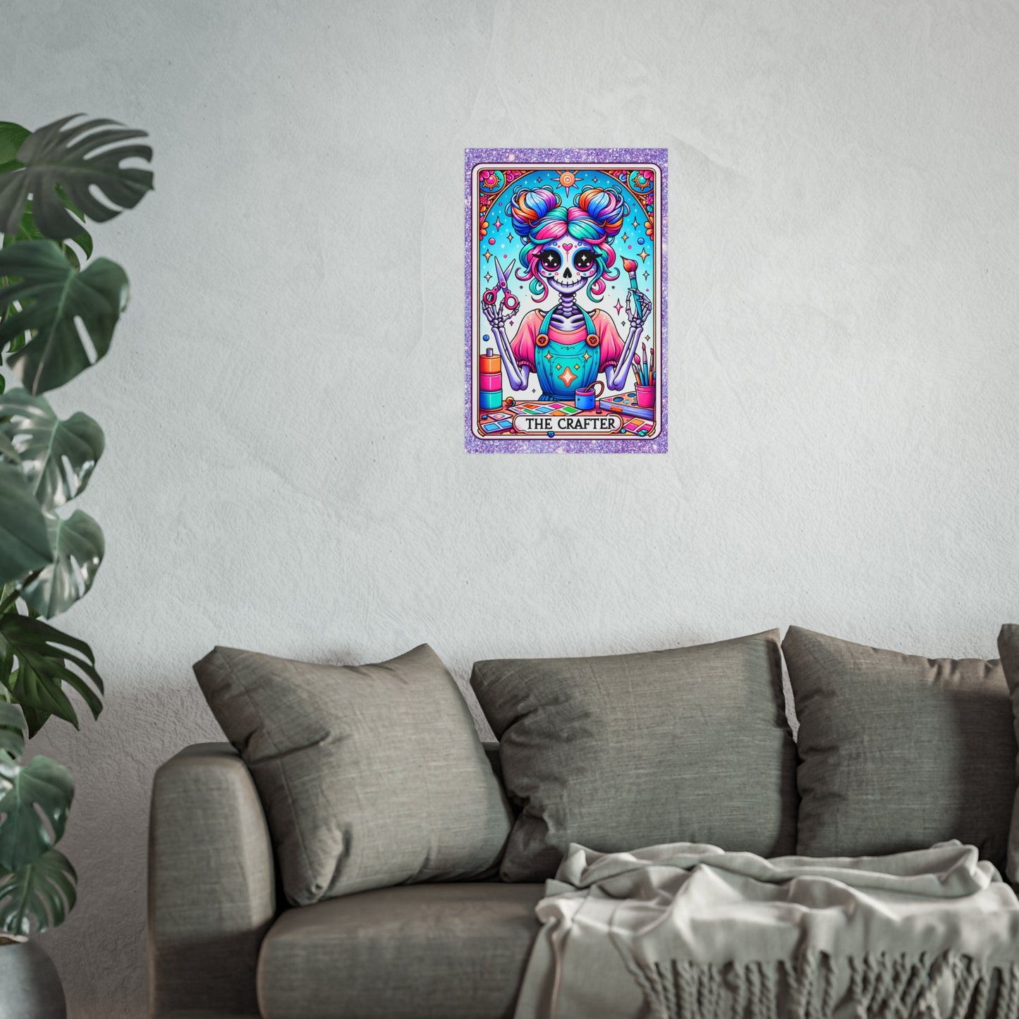 Crafty Skeleton Tarot Fine Art Poster
