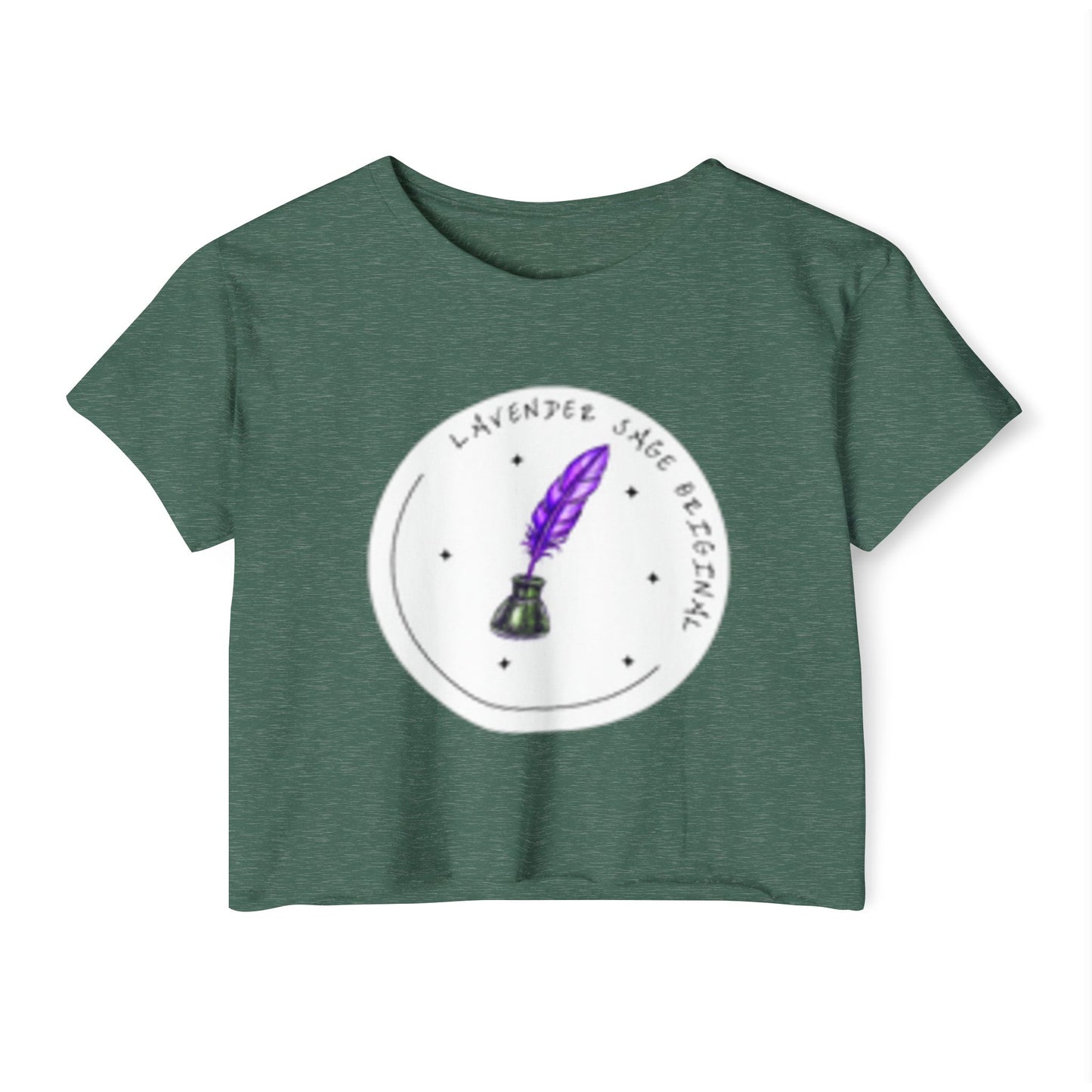 Lavender Sage Logo Women's Festival Crop Top - Unique Journals Inspired Design