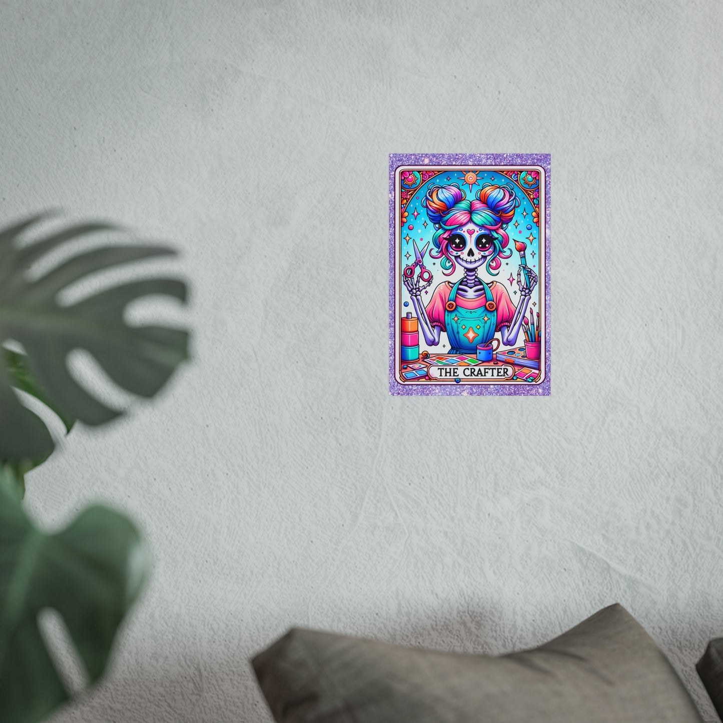 Crafty Skeleton Tarot Fine Art Poster