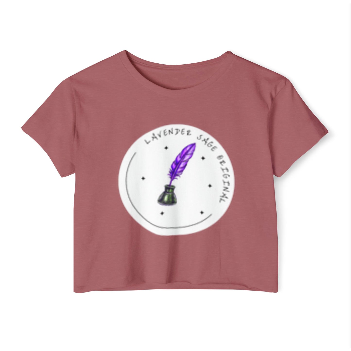 Lavender Sage Logo Women's Festival Crop Top - Unique Journals Inspired Design