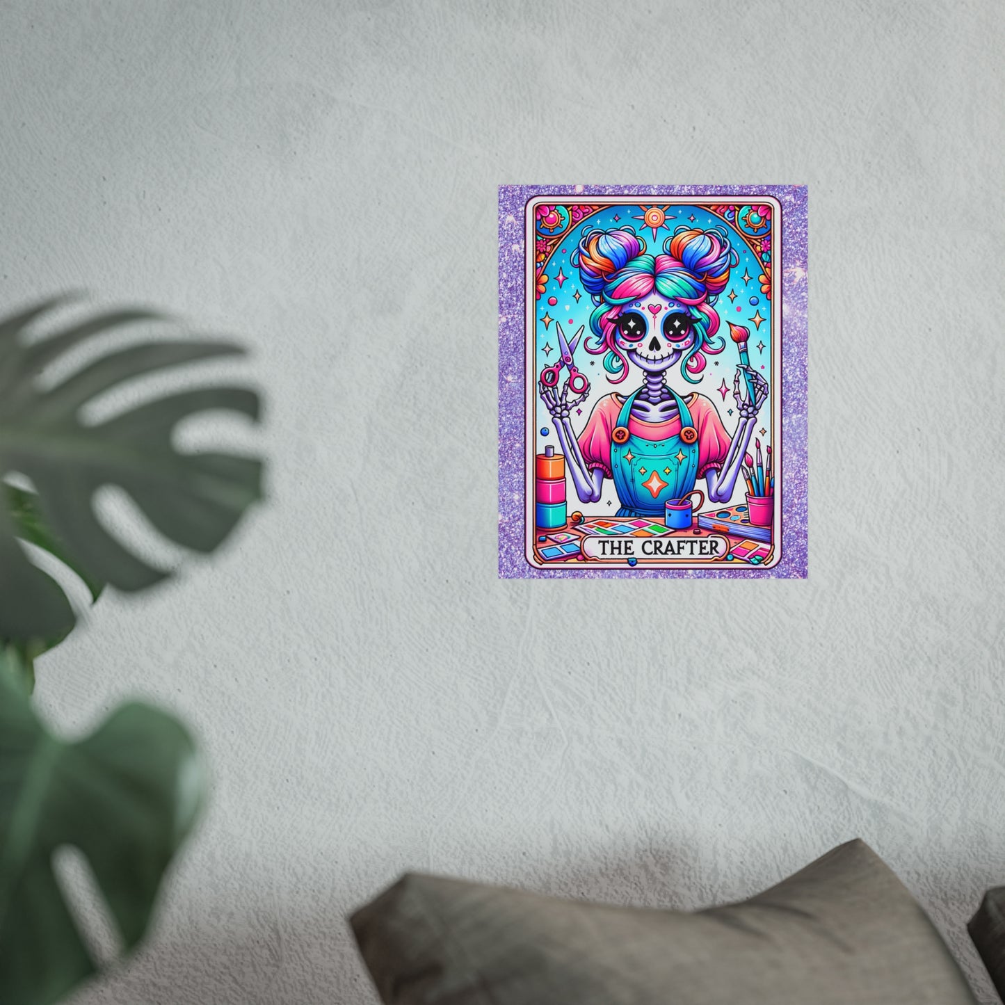 Crafty Skeleton Tarot Fine Art Poster