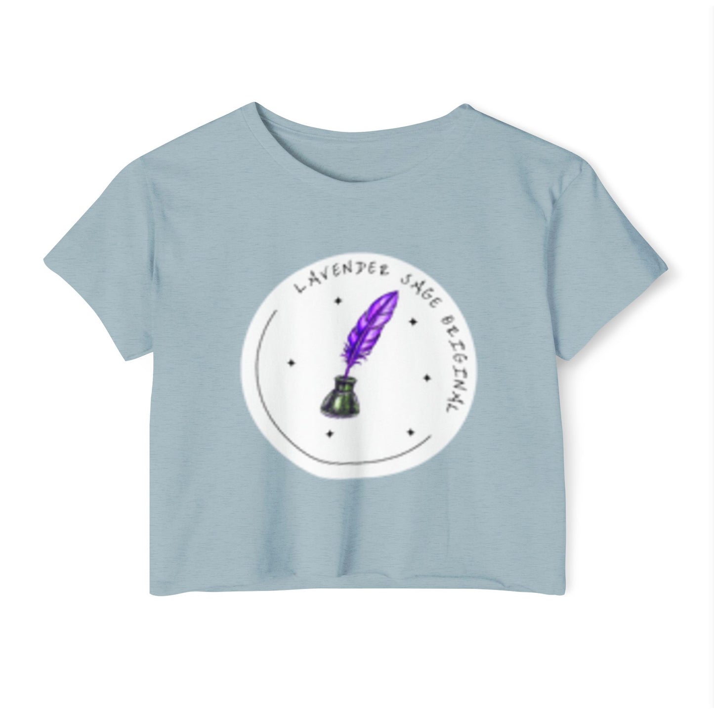Lavender Sage Logo Women's Festival Crop Top - Unique Journals Inspired Design