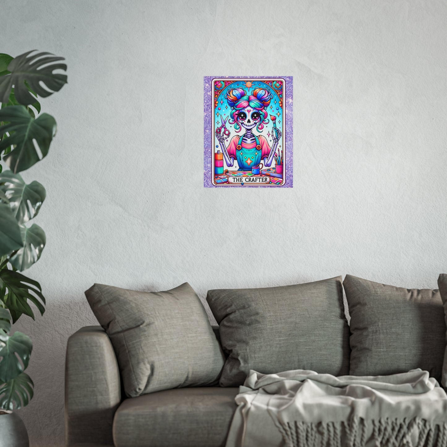 Crafty Skeleton Tarot Fine Art Poster