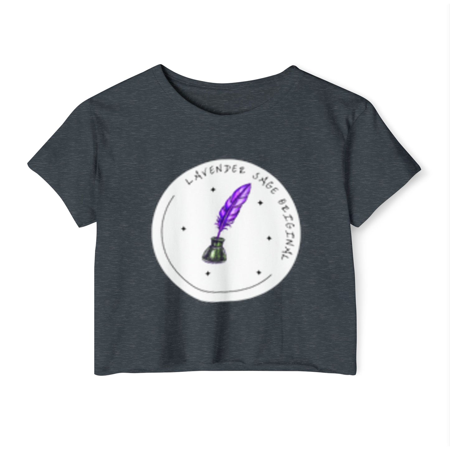 Lavender Sage Logo Women's Festival Crop Top - Unique Journals Inspired Design