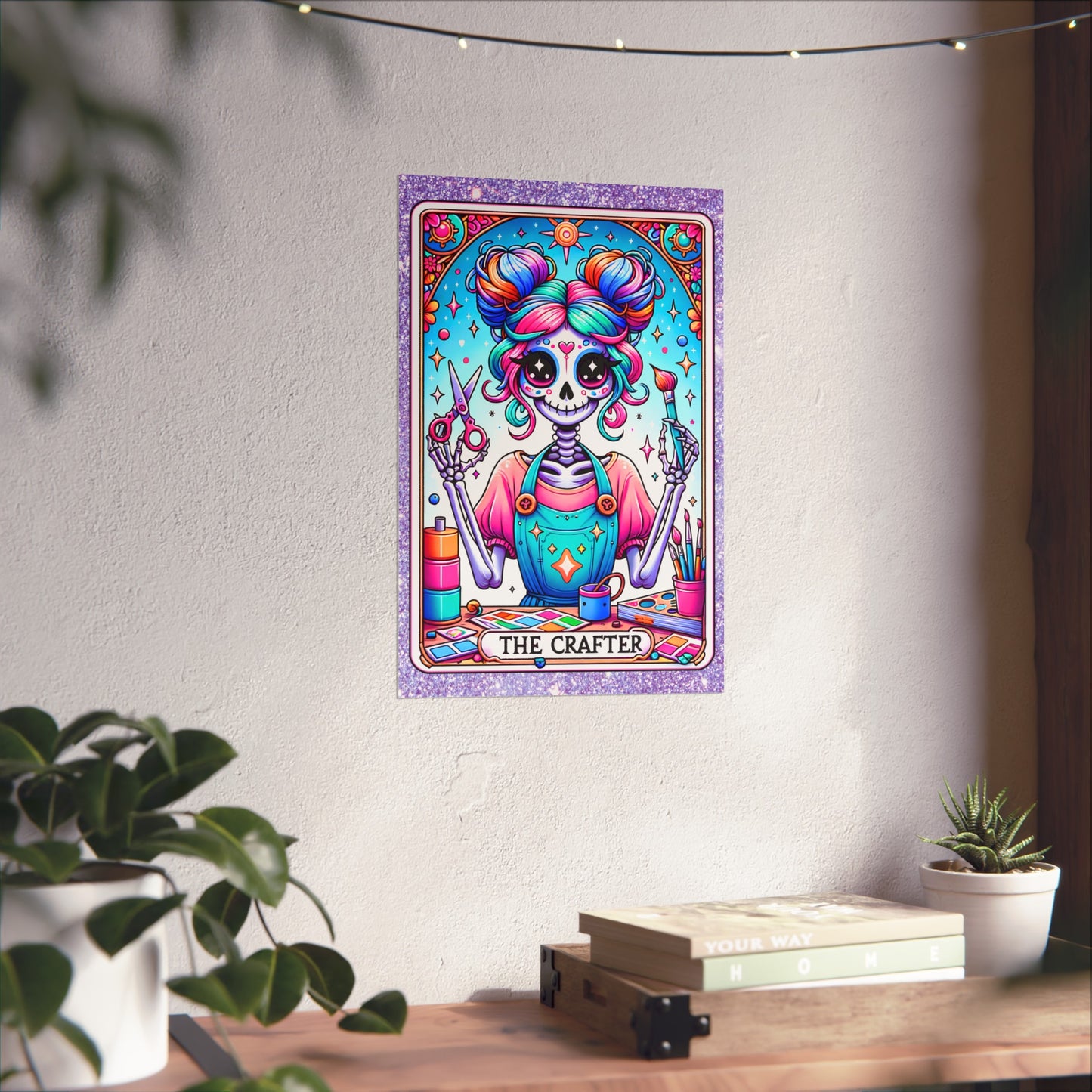 Crafty Skeleton Tarot Fine Art Poster