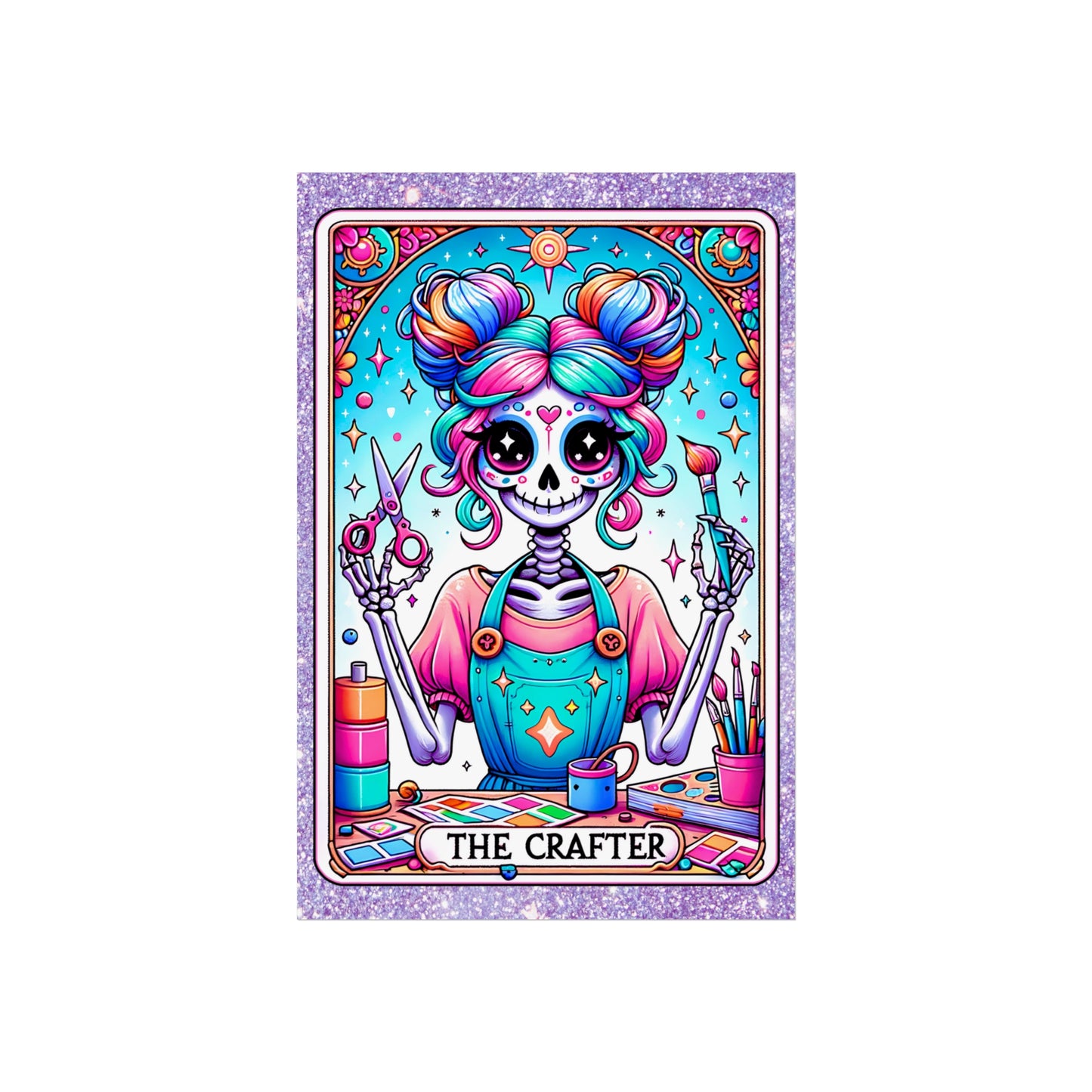Crafty Skeleton Tarot Fine Art Poster
