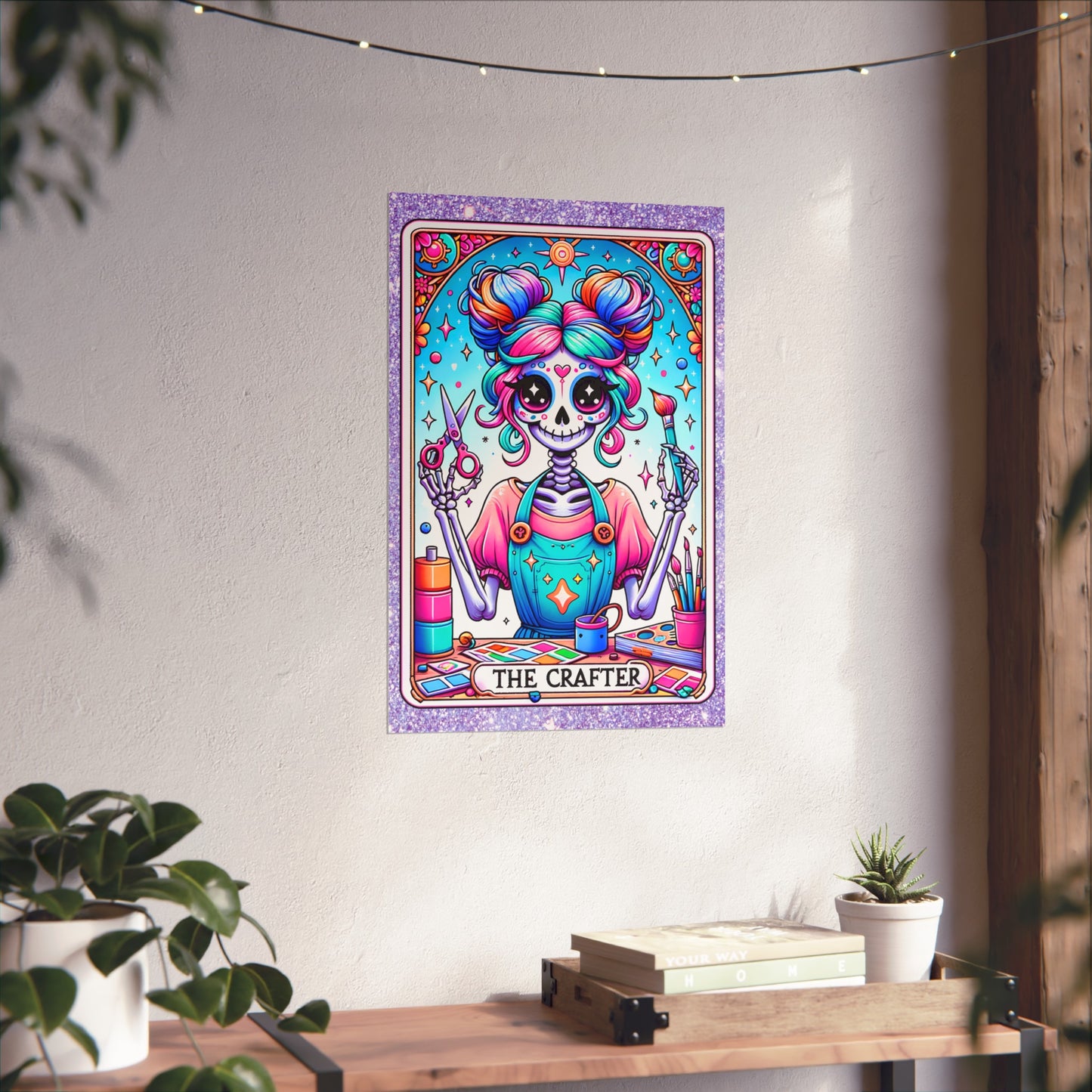 Crafty Skeleton Tarot Fine Art Poster