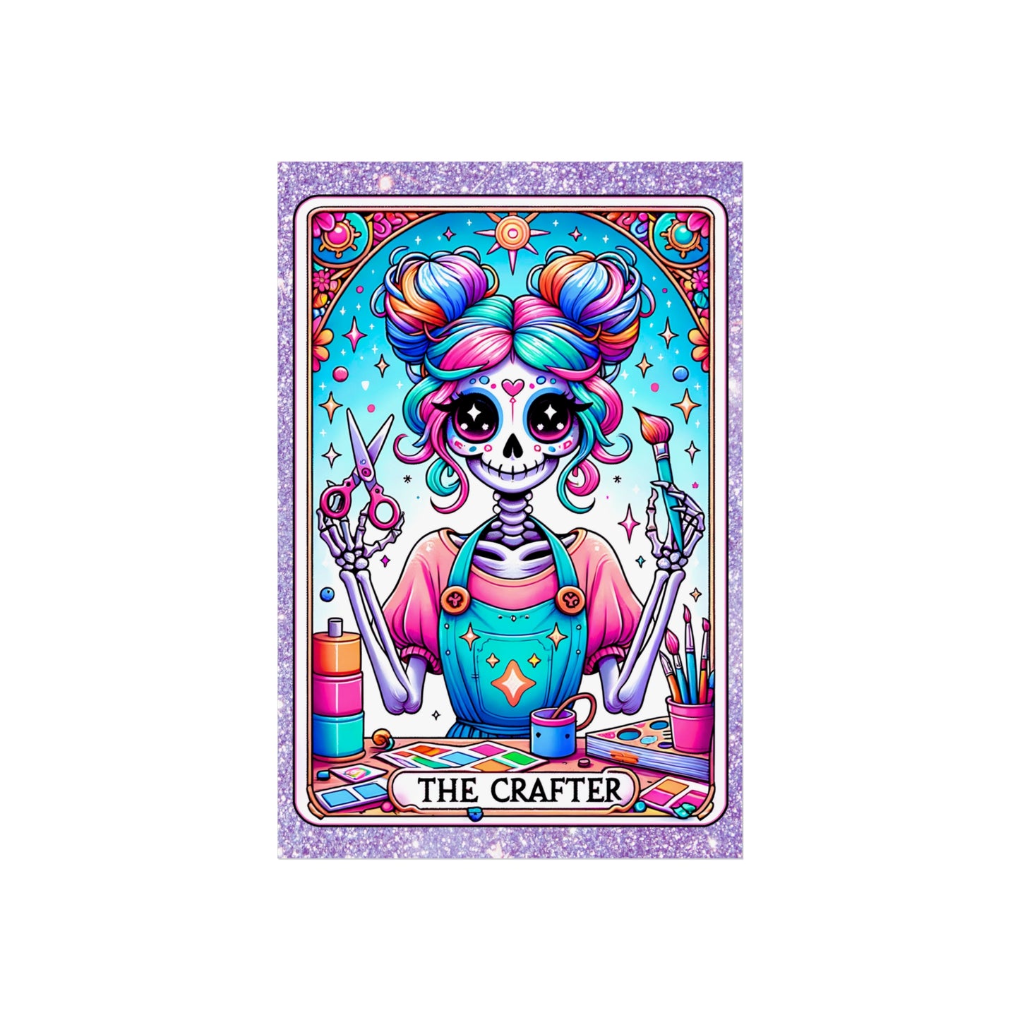 Crafty Skeleton Tarot Fine Art Poster