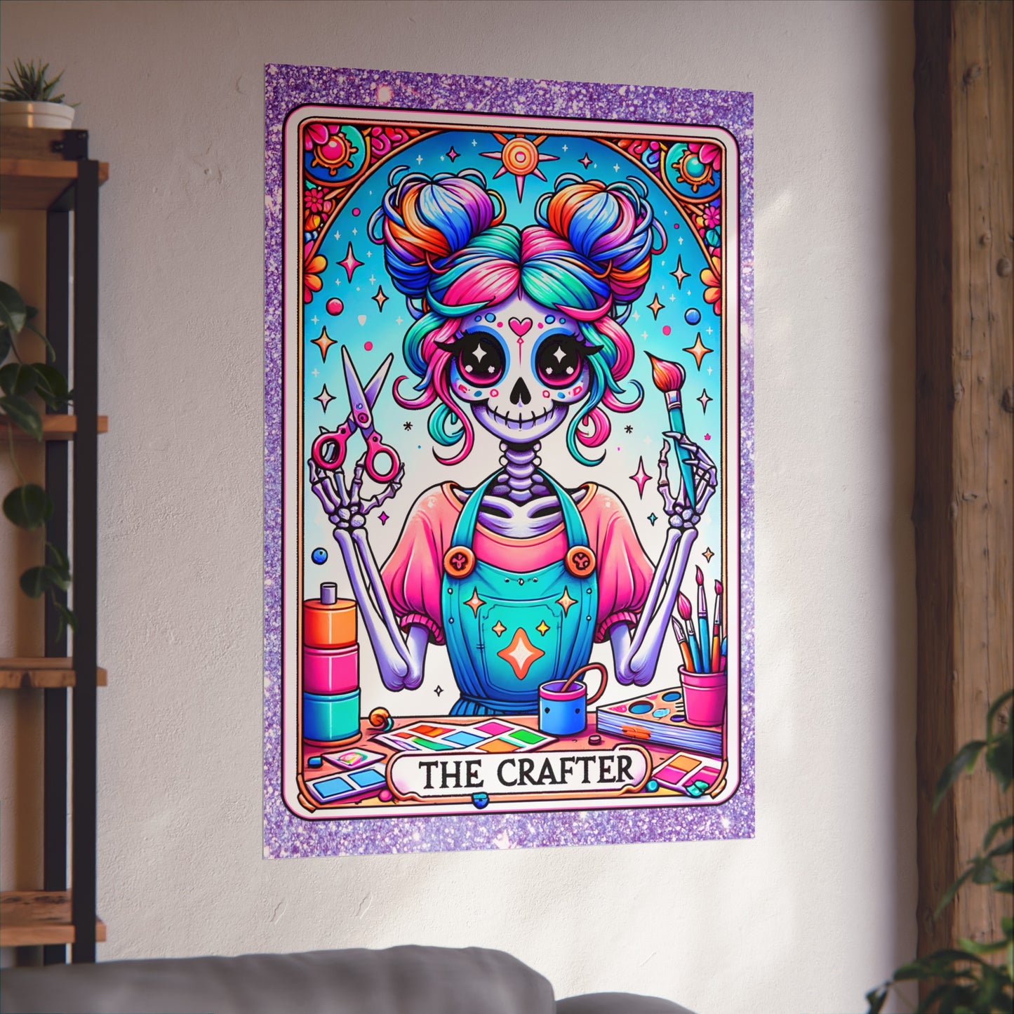 Crafty Skeleton Tarot Fine Art Poster