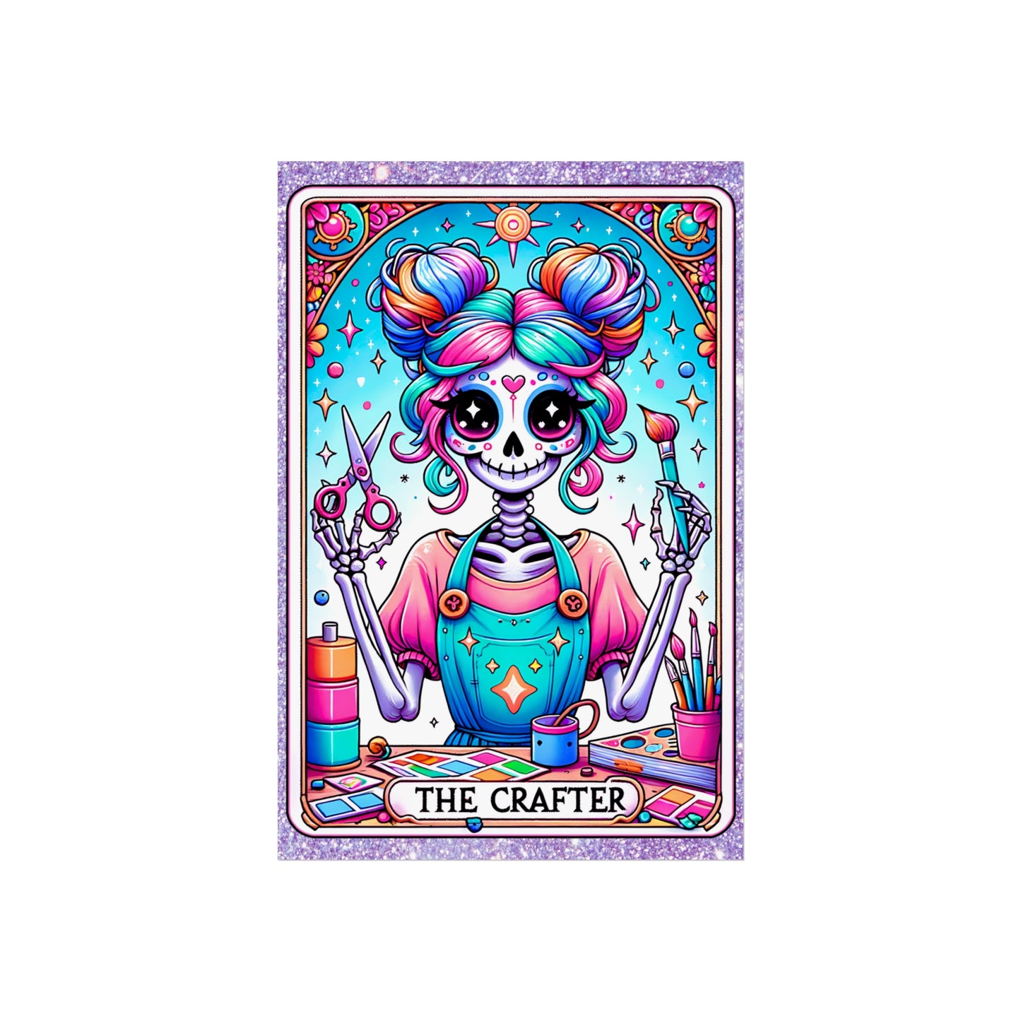 Crafty Skeleton Tarot Fine Art Poster