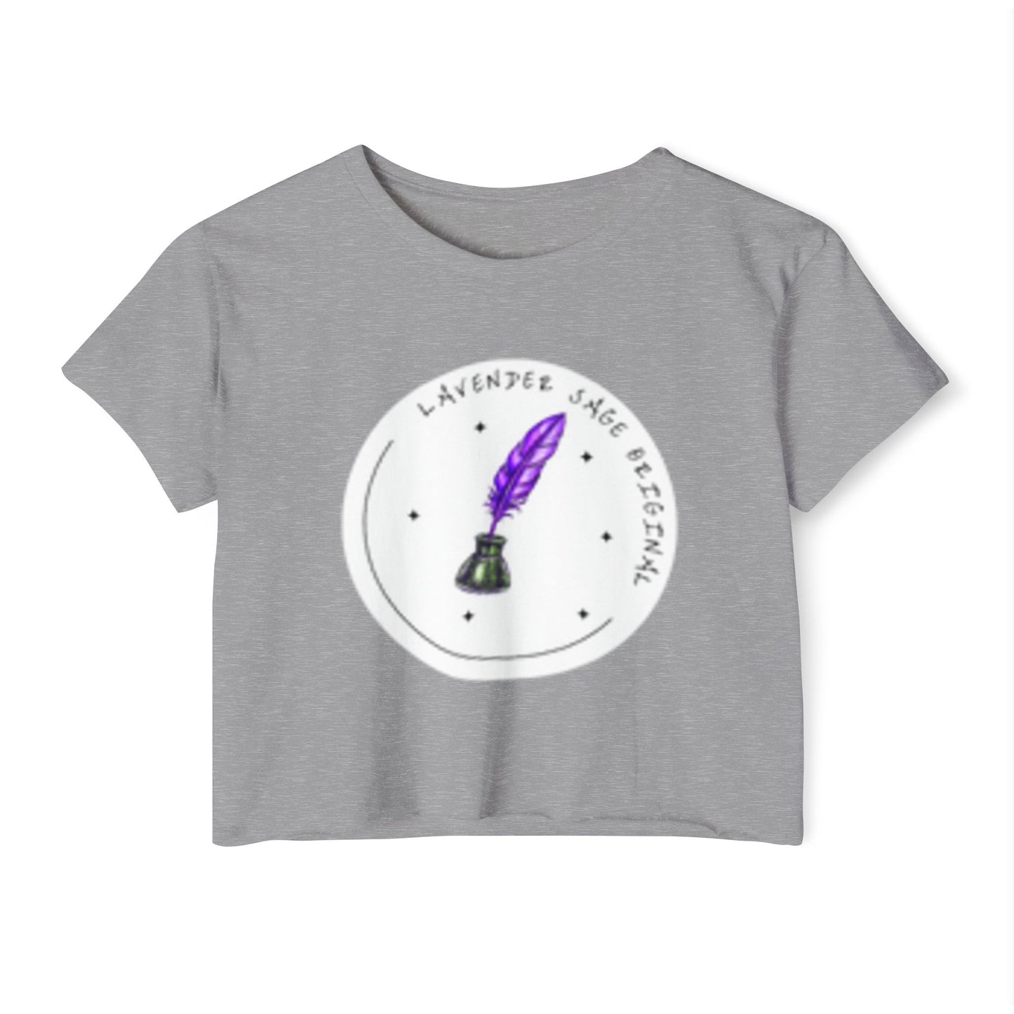 Lavender Sage Logo Women's Festival Crop Top - Unique Journals Inspired Design