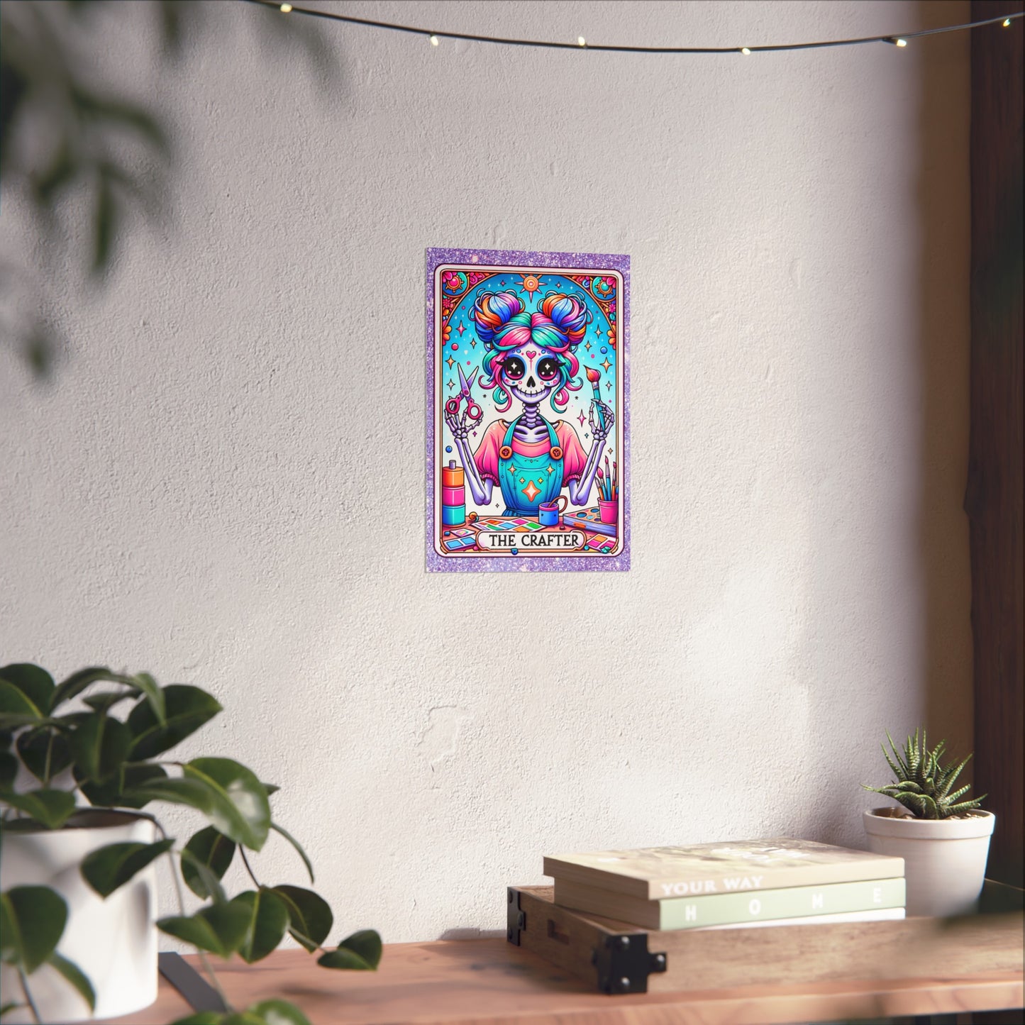 Crafty Skeleton Tarot Fine Art Poster