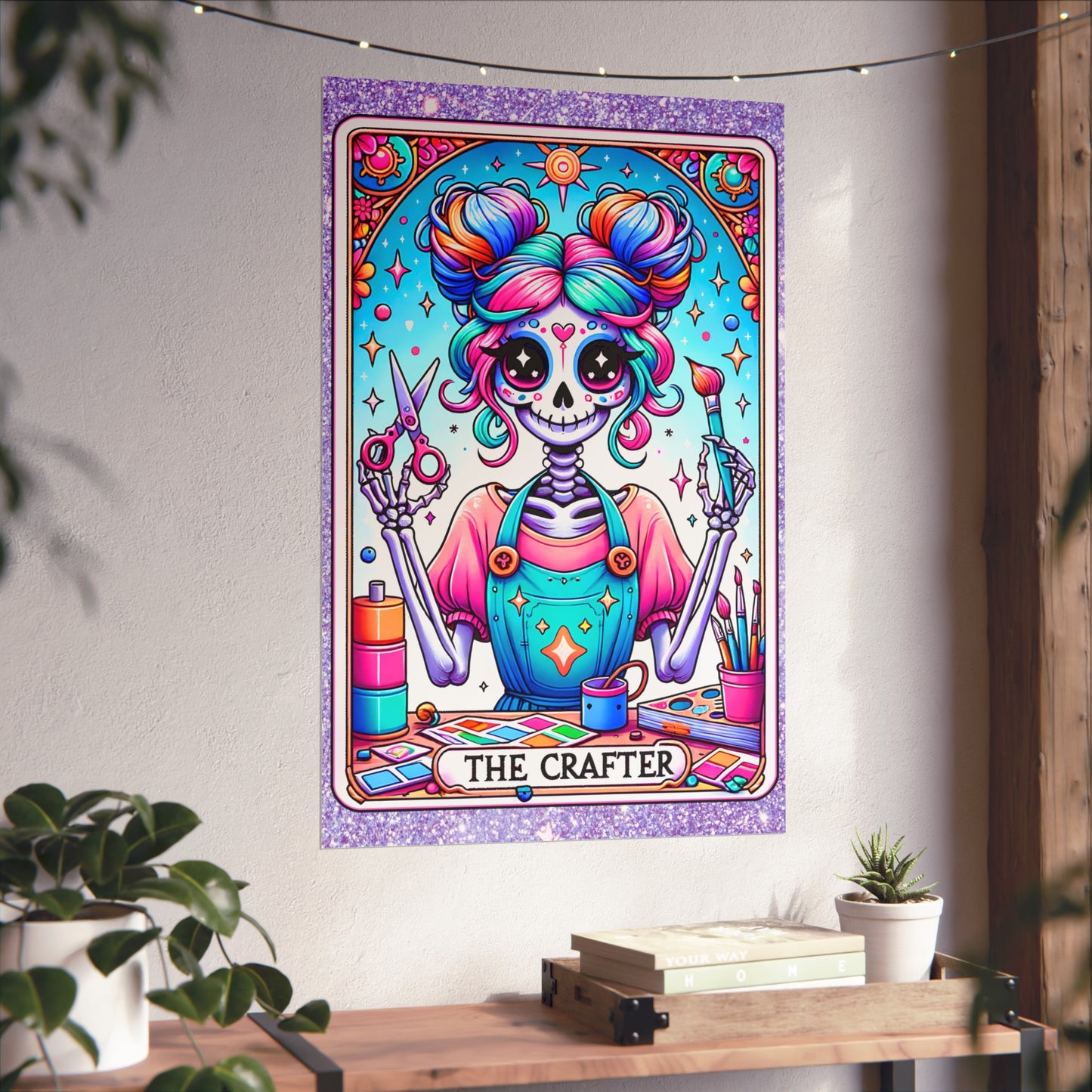 Crafty Skeleton Tarot Fine Art Poster