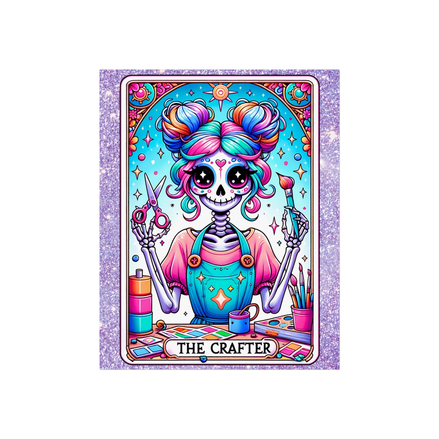 Crafty Skeleton Tarot Fine Art Poster