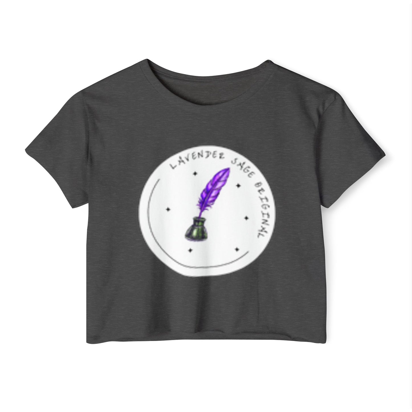 Lavender Sage Logo Women's Festival Crop Top - Unique Journals Inspired Design