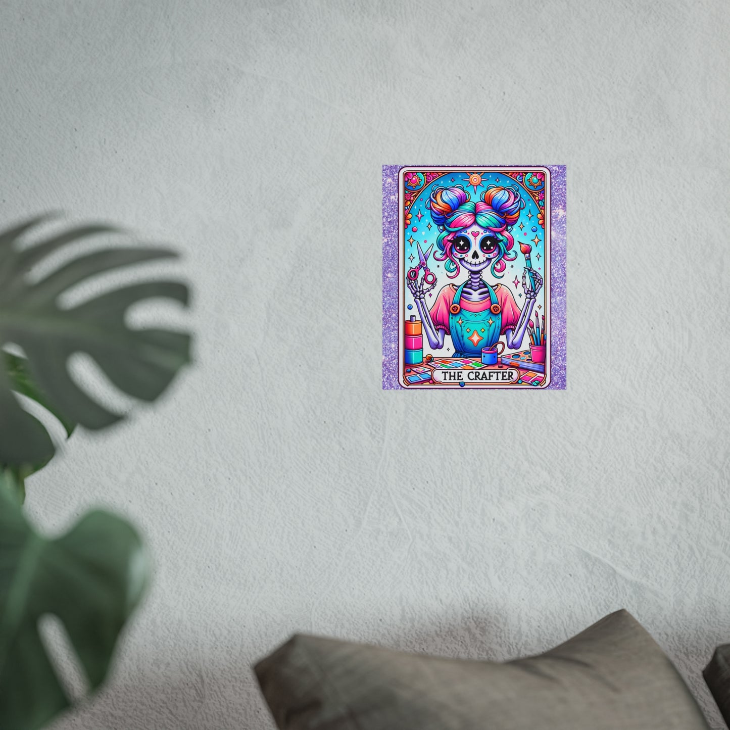 Crafty Skeleton Tarot Fine Art Poster