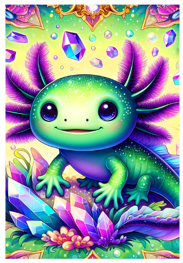 Aquatic Whimsy: Axolotl-Inspired Notebook Covers