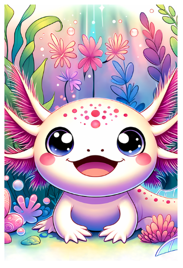 Aquatic Whimsy: Axolotl-Inspired Notebook Covers