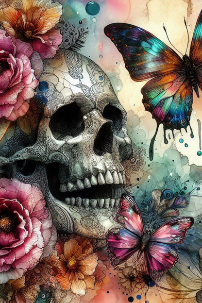 Gothic Garden: Skulls & Blossoms Refillable Notebooks