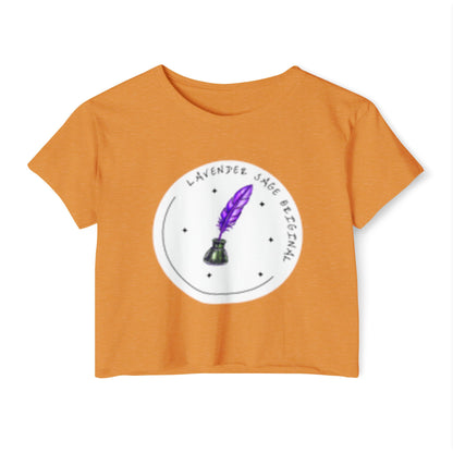 Lavender Sage Logo Women's Festival Crop Top - Unique Journals Inspired Design