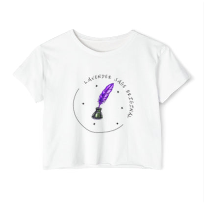 Lavender Sage Logo Women's Festival Crop Top - Unique Journals Inspired Design