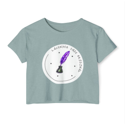 Lavender Sage Logo Women's Festival Crop Top - Unique Journals Inspired Design