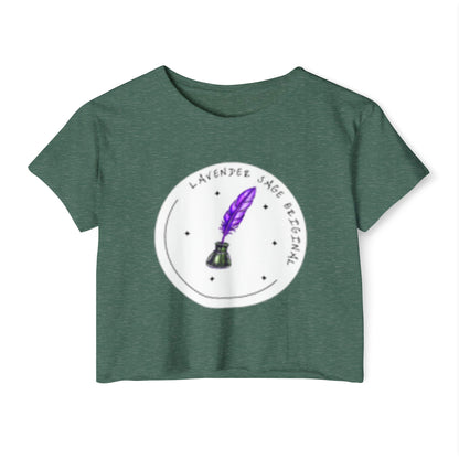Lavender Sage Logo Women's Festival Crop Top - Unique Journals Inspired Design