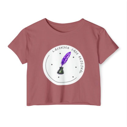 Lavender Sage Logo Women's Festival Crop Top - Unique Journals Inspired Design