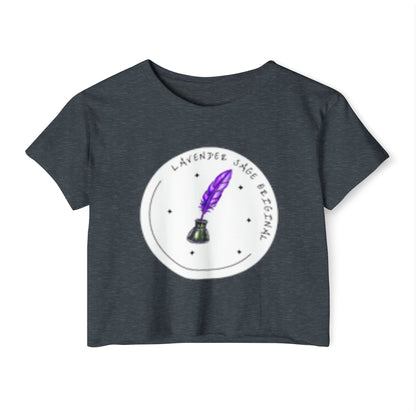 Lavender Sage Logo Women's Festival Crop Top - Unique Journals Inspired Design