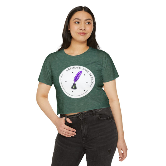 Lavender Sage Logo Women's Festival Crop Top - Unique Journals Inspired Design
