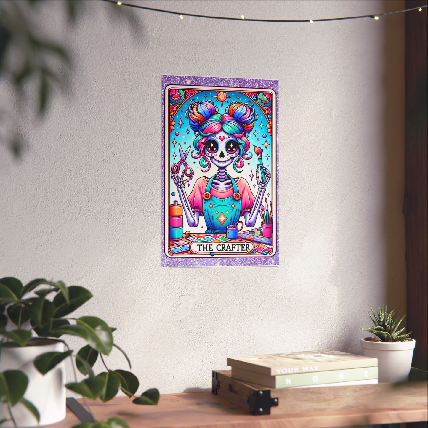 Crafty Skeleton Tarot Fine Art Poster