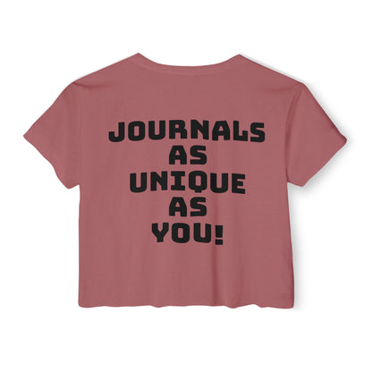 Lavender Sage Logo Women's Festival Crop Top - Unique Journals Inspired Design