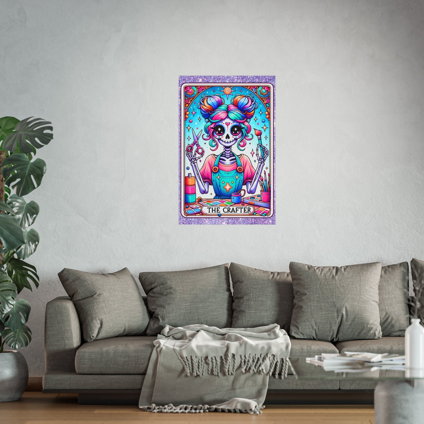 Crafty Skeleton Tarot Fine Art Poster